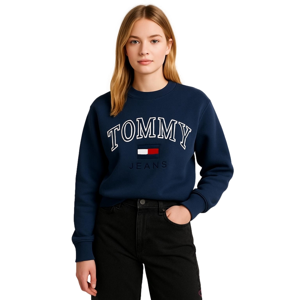 Tommy Jeans Blue Crew Neck Sweater Medium